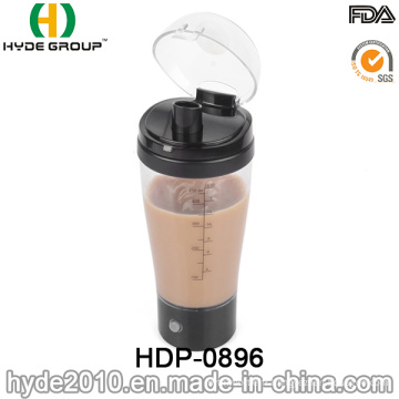 Bouteille de protéine de shaker vortex électrique en plastique de vente chaude, bouteille adaptée aux besoins du client de secousse électrique de 2017 (HDP-0896)